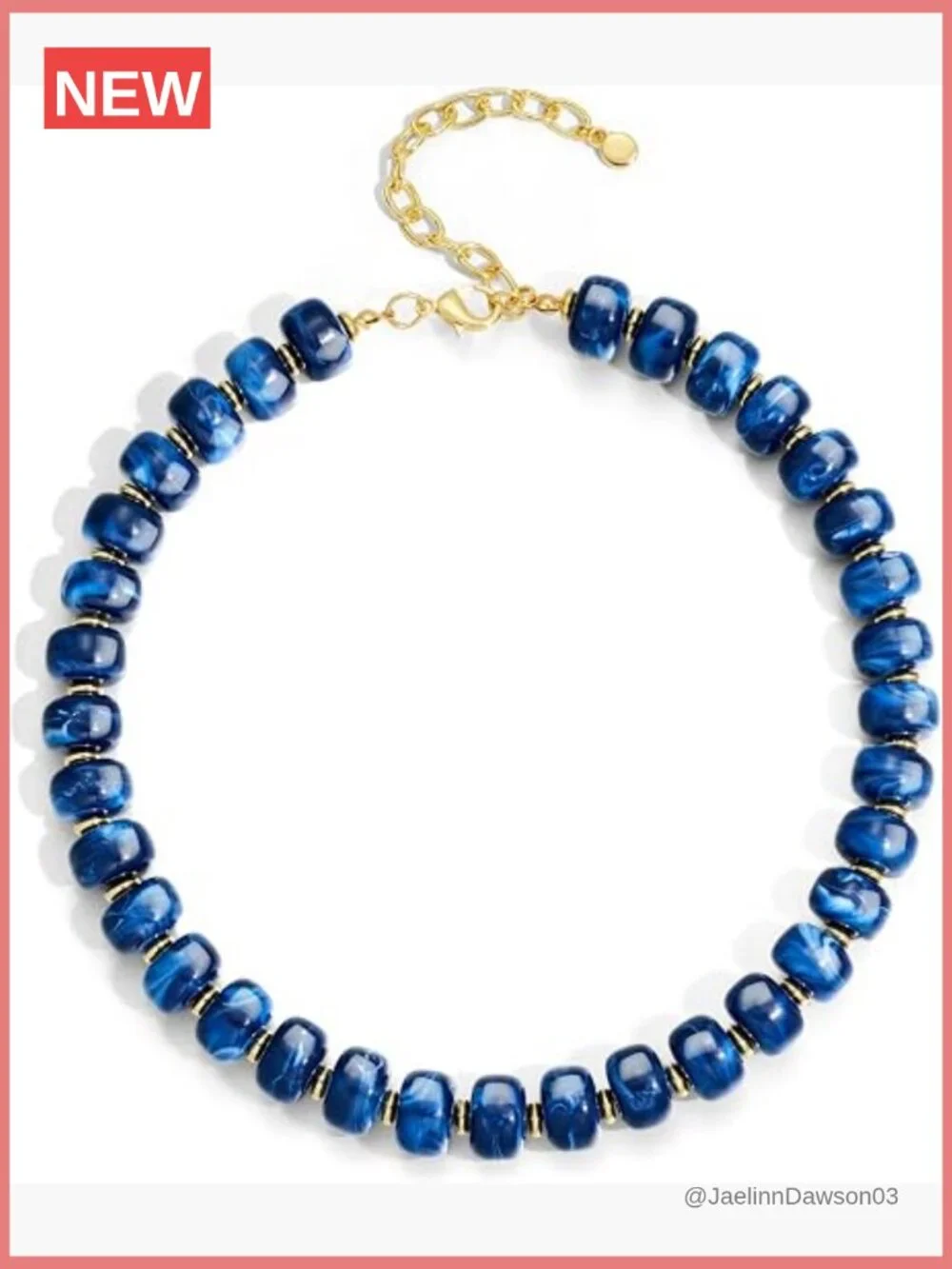 Chunky Beaded Necklace - Trendy Statement Boho Bubble Resin Choker